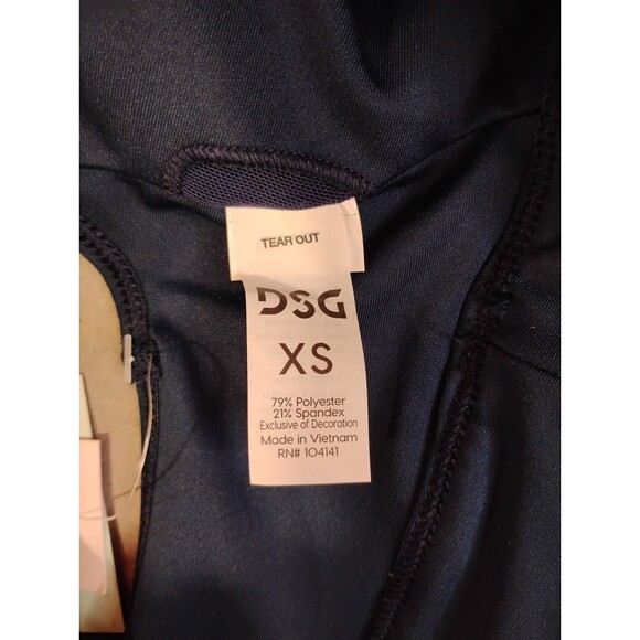 Women's DSG Medium Support Crossback Compression Sports Bra Navy XS - Picture 3 of 4